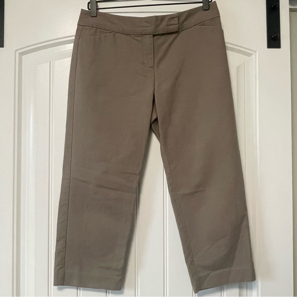 Ann Taylor Factory Women Brown Dress Capri Pants Signature Fit Size 4